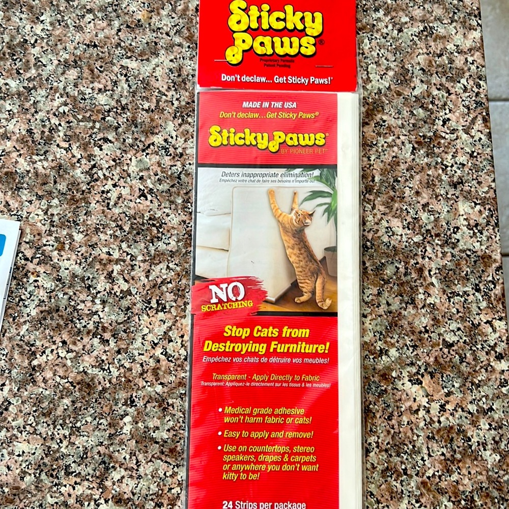 Sticky paws for furniture